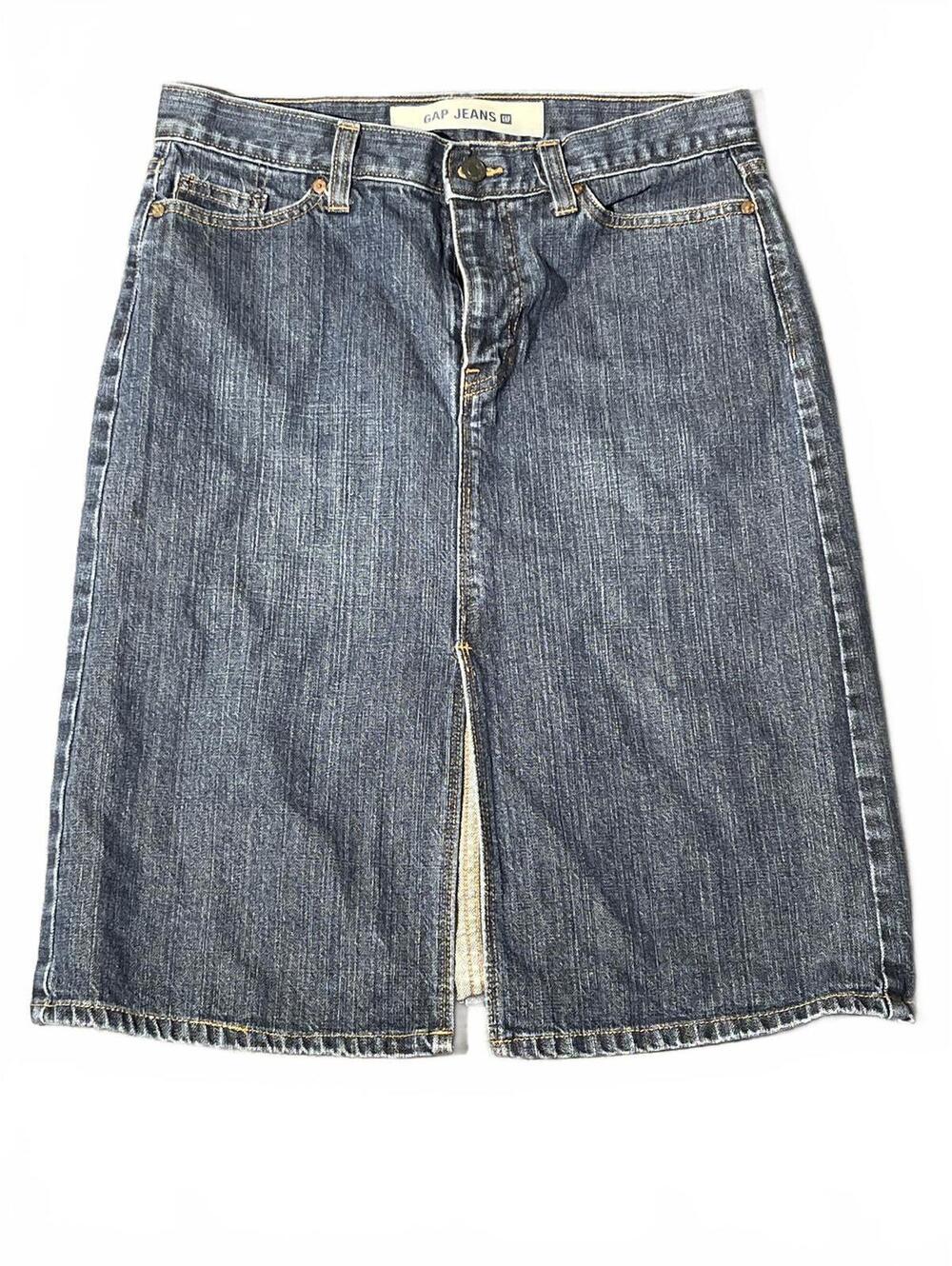 Gap Jeans Denim Pencil Skirt With Front Slit Y2K Vintage Style Women’s Size 8